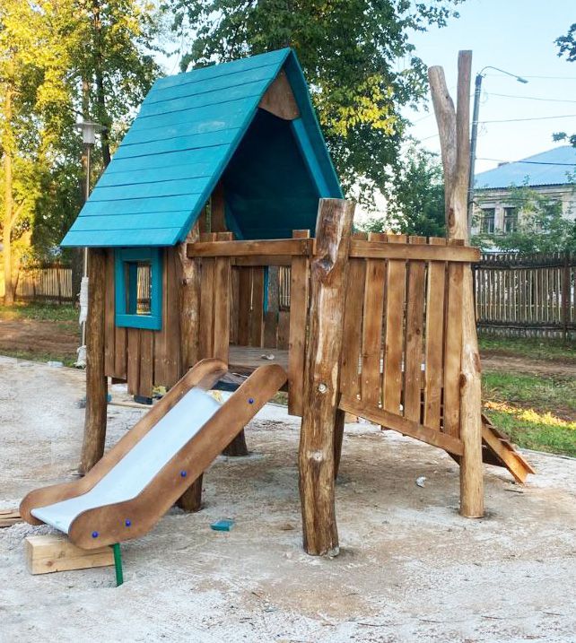 Проект детской игровой площадки в стиле эко в парке